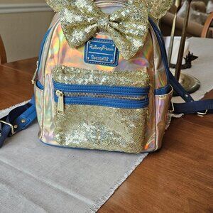Disney Minnie Mouse EARidescent Gold Mini Backpack LIMITED EDITION!